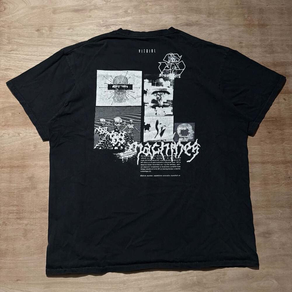 Vitriol Machines Black Graphic Short Sleeve T-Shirt